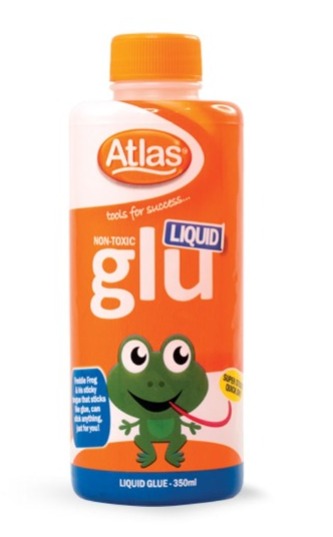 Atlas clear glue bottle